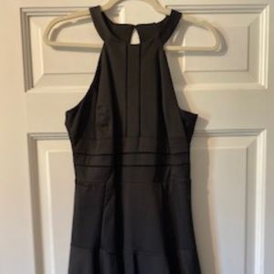Parker black fit and flare dress